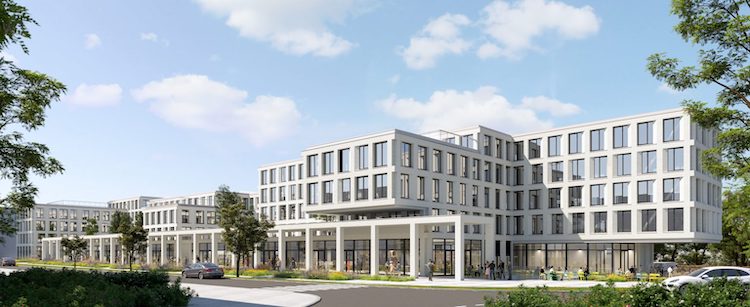 An impression of the mixed-use Luxembourg project